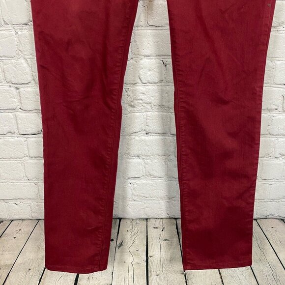 Eileen Fisher Organic Cotton Denim Straight Ankle Jeans Slim Fit Red - Picture 6 of 12